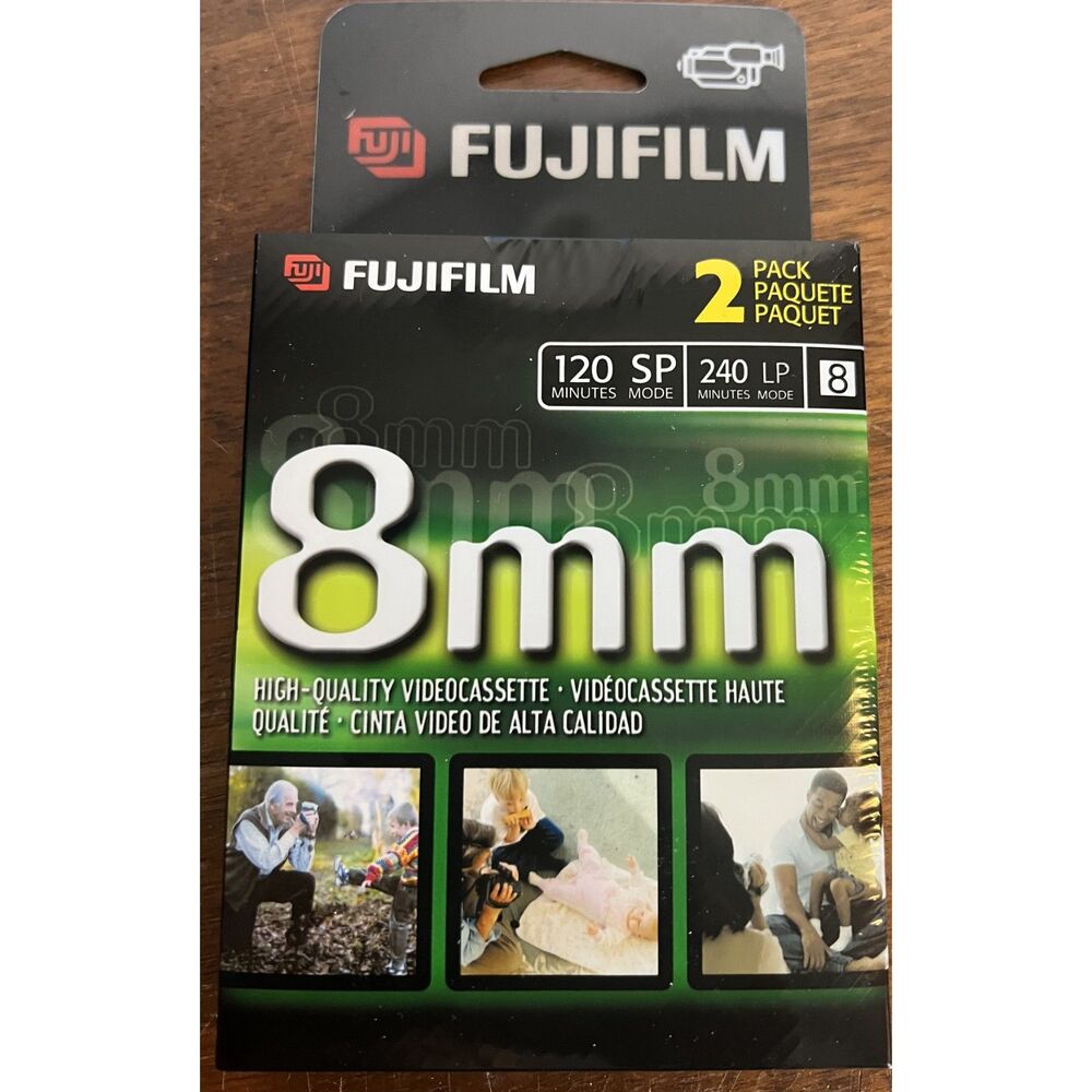 Fujifilm 8MM 120 minute SP/240 minute LP 2 pack Videocassettes New and Sealed